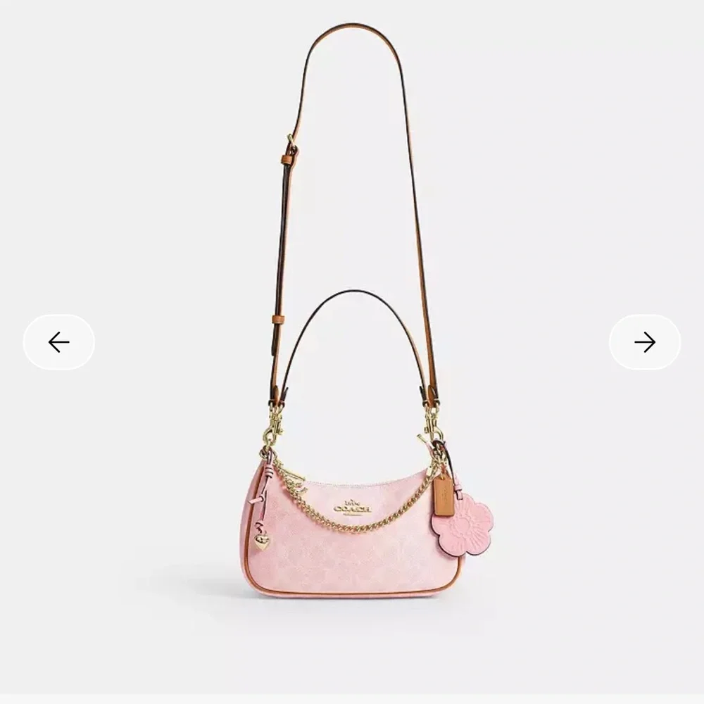 SOLD!!! Coach Teri Shoulder Bag in powder Pink with Charms - Picture 5 of 11